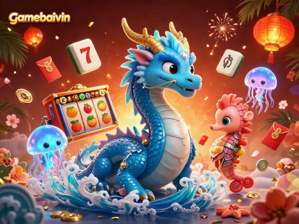 Experience the excitement of gamebaivin with vibrant 3D casino-style characters and rich gaming elements.