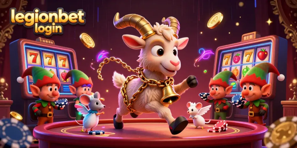 Experience the thrill of the legionbet login scene where chaos unfolds in a cartoon casino with playful characters.