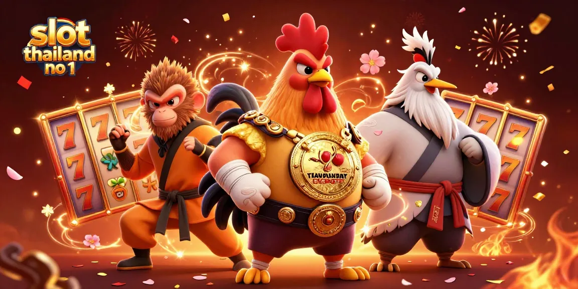 Spin and win with slot thailand no 1 featuring vibrant characters and festive elements.