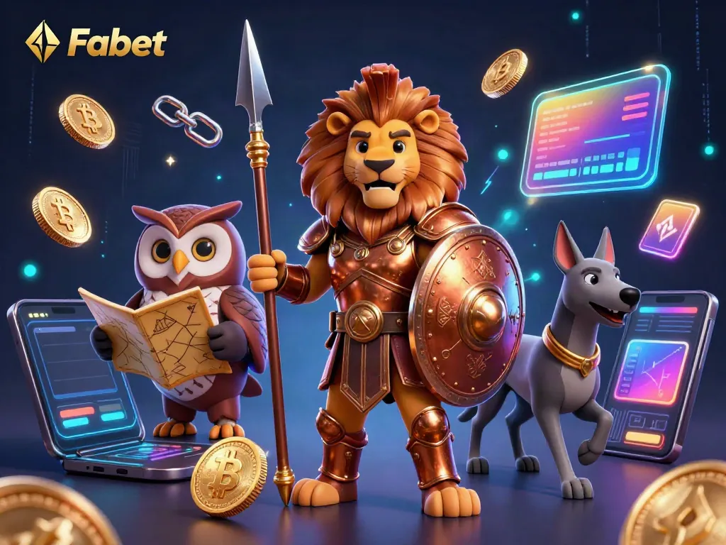 Engage with Fabet's immersive casino experience featuring vibrant characters and a dynamic atmosphere.