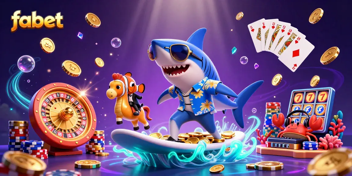 Experience fabet's thrilling underwater casino scene with sparkling treasures and animated characters.