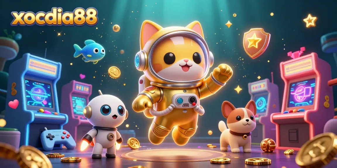 Join the fun at xocdia88 with cartoon characters in a casino-themed adventure filled with gaming elements.