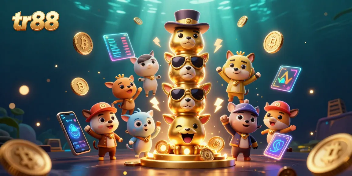 Engage with tr88's vibrant casino experience showcased through a dynamic digital art scene.