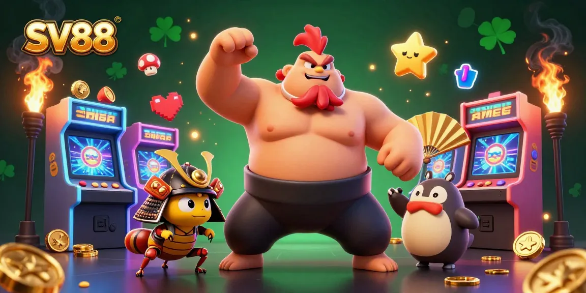 SV88 offers an engaging casino experience with vibrant arcade elements and unique characters.