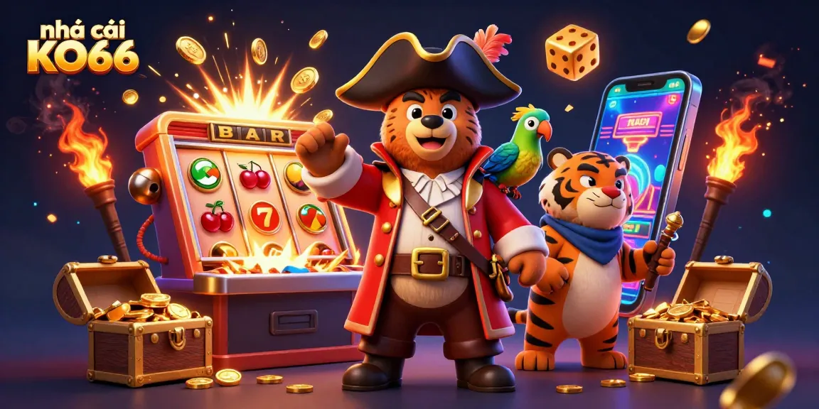 Experience big wins at nhà cái KO66 with a vibrant 3D casino scene bursting with rewards and excitement.