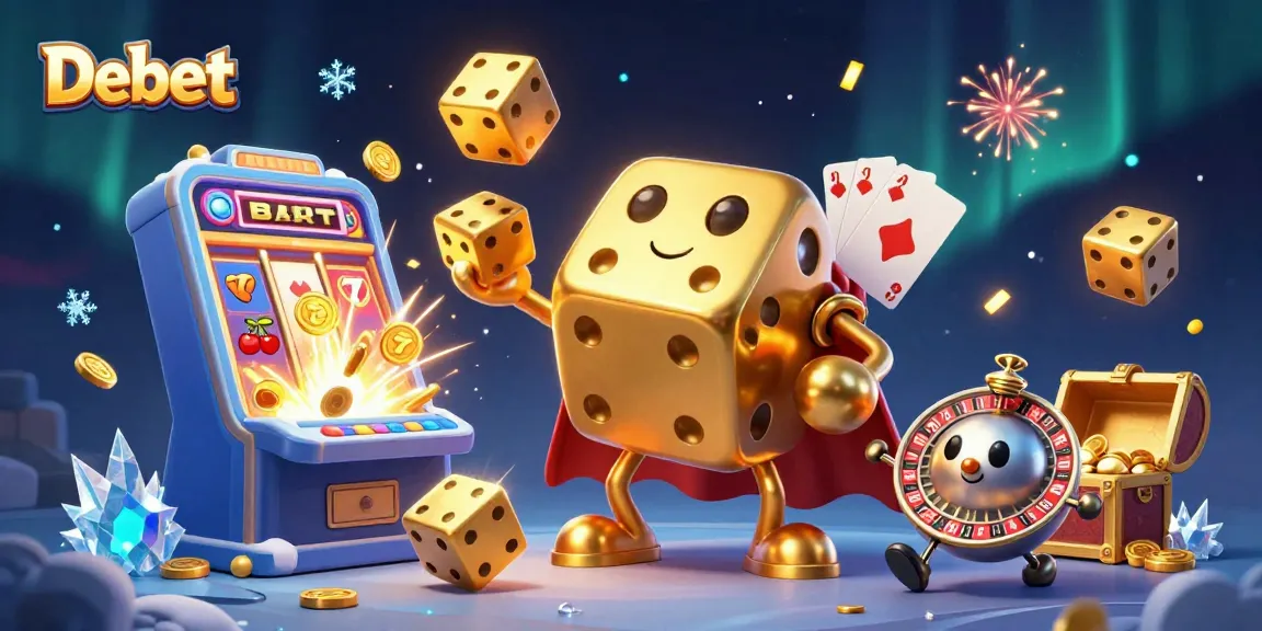 Debet engagement scene with dynamic casino elements showcasing exciting gaming excitement.
