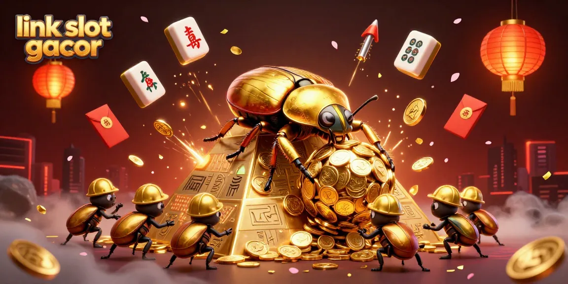 Engage with link slot gacor through vibrant casino adventure featuring golden beetles and dynamic game elements.