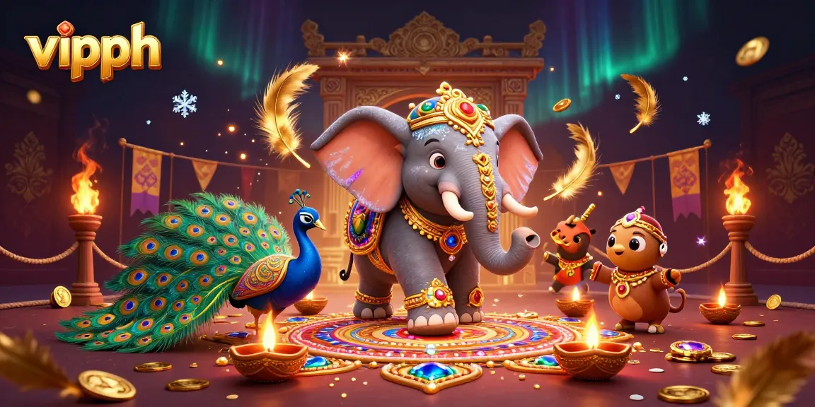 Engage with vipph's vibrant casino energy, illustrated in a lively dynamic 3D scene.