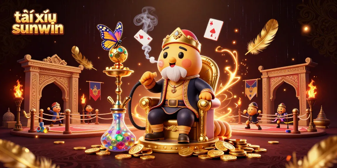 Tài xỉu sunwin offers an immersive casino experience with dynamic game elements, showcasing vibrant 3D art.