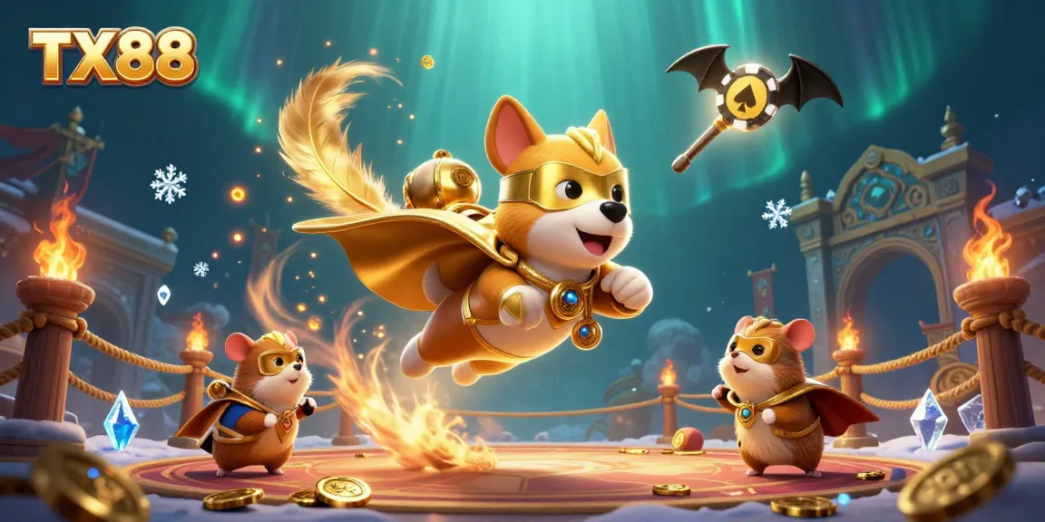 Engage with TX88 by joining a thrilling casino adventure with golden coins and exciting game elements.