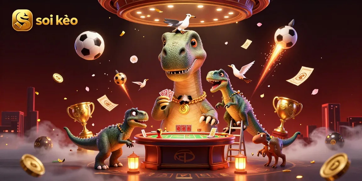 Engage in soi kèo by placing bets at the vibrant poker table amidst dynamic casino elements.