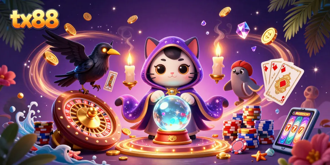 Experience thrilling wins with tx88's mystical fortune teller scene, featuring unique gambling elements.