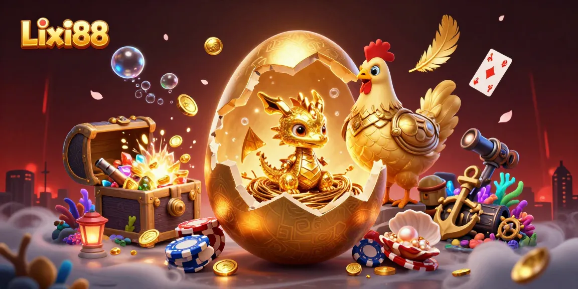 Experience thrilling winning moments at Lixi88 with animated fortune elements and vibrant casino scenes.